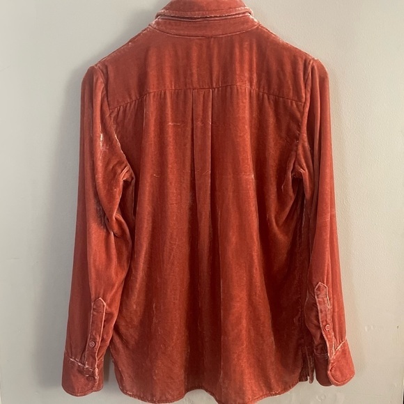 J.Crew Velvet Rust Patch Pocket Pullover Top Sz XXS - Picture 3 of 5